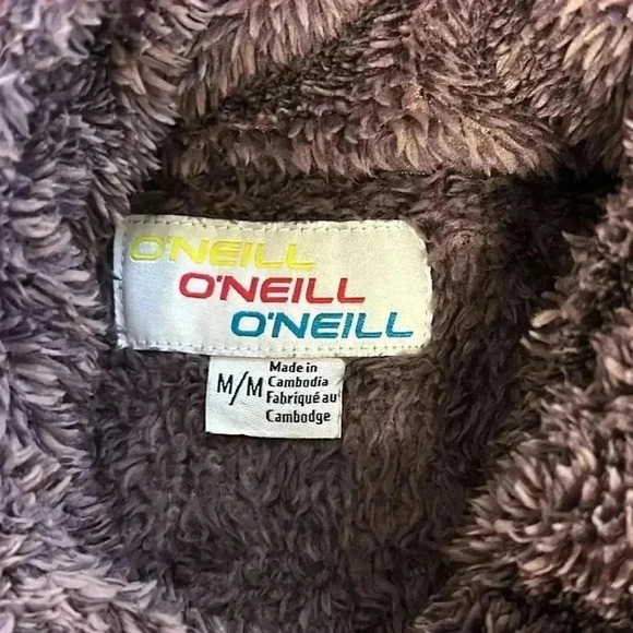 O'Neil - pullover plush sherpa fleece sweater with kangaroo  pocket. Size M - Picture 5 of 6